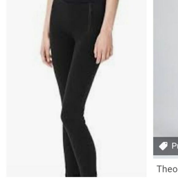 Theory Size 8 Redell Scroll Cotton Twill Skinny Pants - Picture 1 of 10